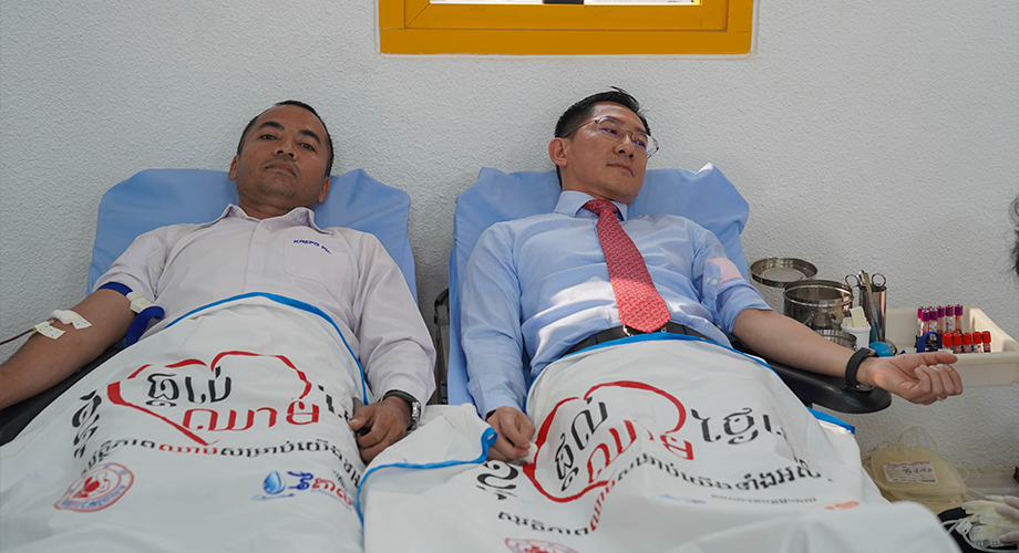 Cambodia's Banking and Finance Sector Donates Hundreds of Blood Bags